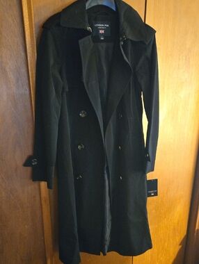 London Fog Black Women's Trench Coat